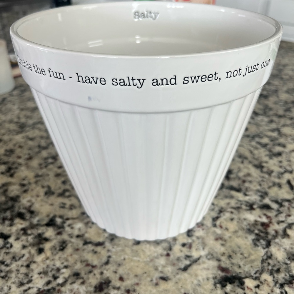 Mud Pie White Ceramic Bowl